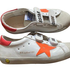 Golden Goose GGDB Kids/Childrens Old School Double Grip Strap Sneakers White